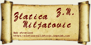 Zlatica Miljatović vizit kartica